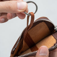 牛本革 キーリング付き マルチ収納ケース