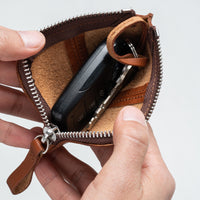 牛本革 キーリング付き マルチ収納ケース