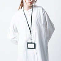 牛本革 ネックストラップ付 伸縮リール  IDカードケース