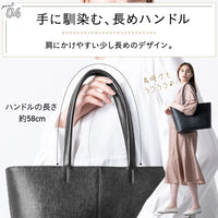 本革 サフィアーノレザー シンプル トートバッグ