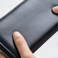 ゴートレザー YKK ラウンドファスナー 長財布