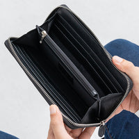 ゴートレザー YKK ラウンドファスナー 長財布