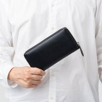 ゴートレザー YKK ラウンドファスナー 長財布