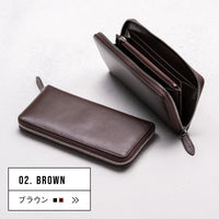 ゴートレザー YKK ラウンドファスナー 長財布