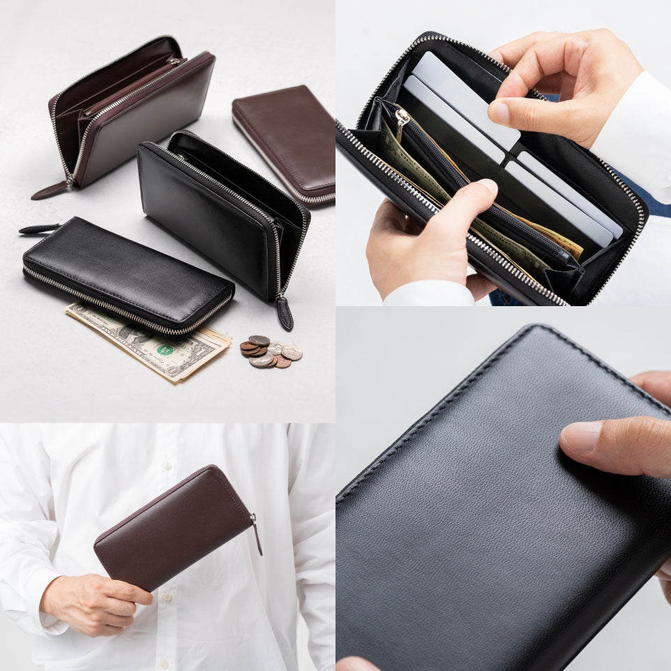 ゴートレザー YKK ラウンドファスナー 長財布 – MURA-ムラ