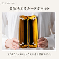 【改良版】ソフトシュリンクレザー バイカラー ラウンドファスナー 長財布