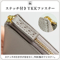 牛革 シュリンクレザー YKKラウンドファスナー ボックス型小銭入れ 二つ折り財布