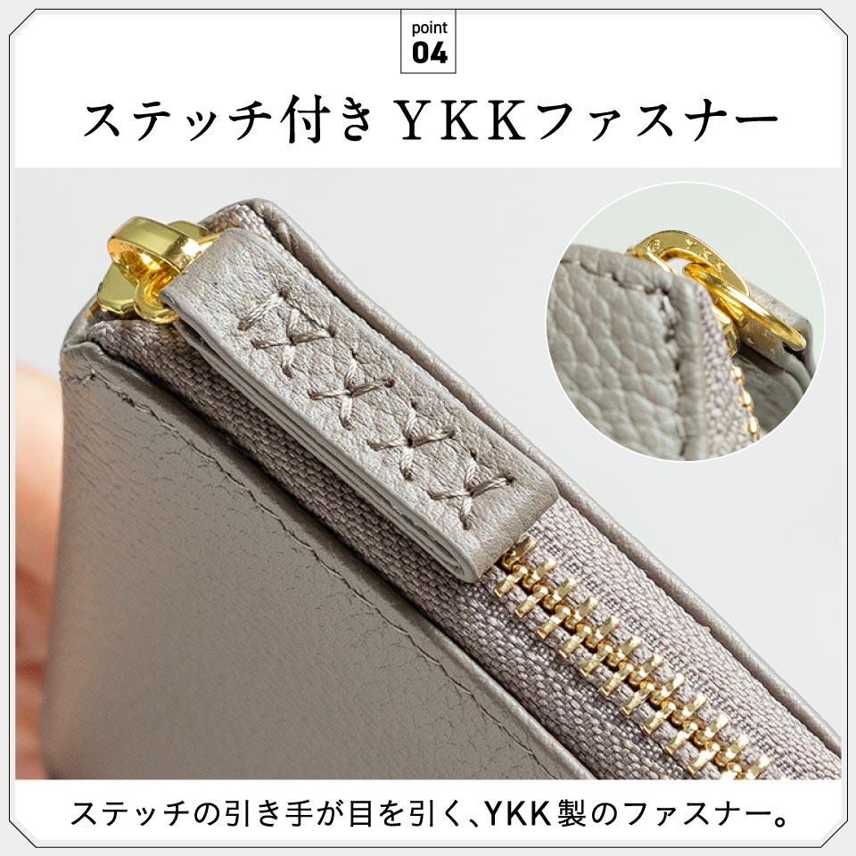 牛革 シュリンクレザー YKKラウンドファスナー ボックス型小銭入れ 二つ折り財布