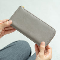 牛革 シュリンクレザー スキミング防止 YKK L字ファスナー長財布