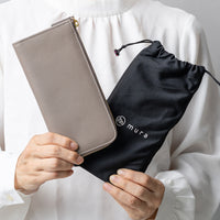 牛革 シュリンクレザー スキミング防止 YKK L字ファスナー長財布