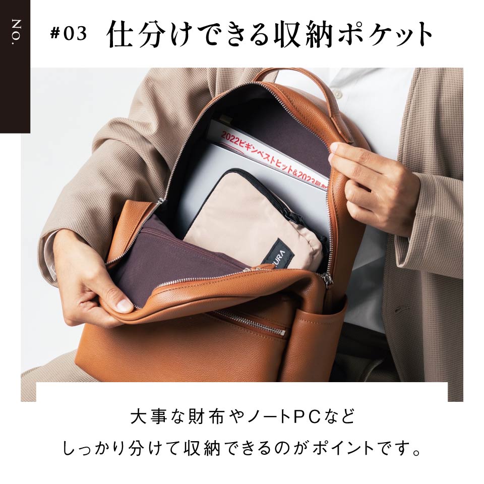 シュリンクレザー ダブルジッパー バックパック 牛本革リュック