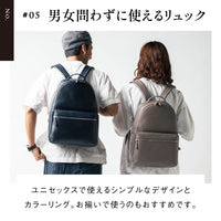 シュリンクレザー ダブルジッパー バックパック 牛本革リュック