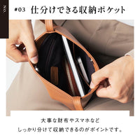 シュリンクレザー 薄マチA5縦型 マグネットボタン付き サコッシュ