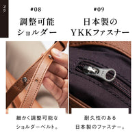 シュリンクレザー 薄マチA5縦型 マグネットボタン付き サコッシュ