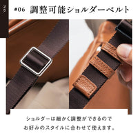 牛革シュリンクレザー YKKファスナー ボディバッグ ウエストポーチ