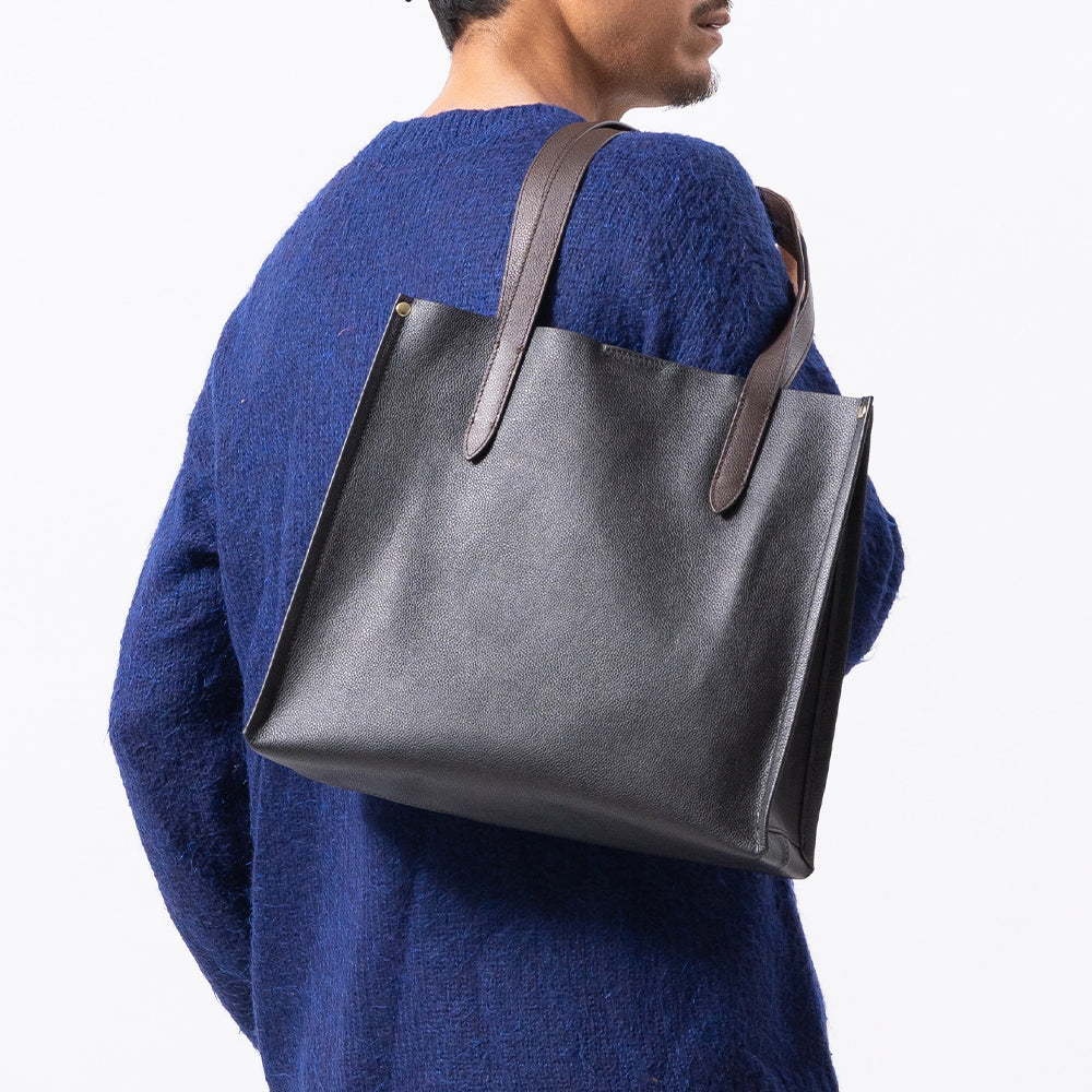 シュリンクレザー 本革 a4 大容量 トートバッグ