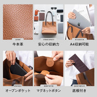 シュリンクレザー 本革 a4 大容量 トートバッグ