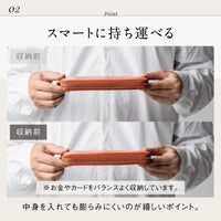 牛革 スキミング防止機能付き YKKラウンドファスナー 長財布