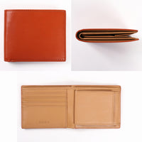 牛革 スキミング防止機能 ボックス型小銭入れ 二つ折り財布