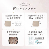 サスティナブル R-PET 撥水抗菌 中身が一目でわかる スクエア メイク 化粧ポーチ