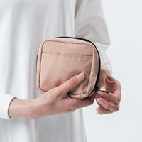 サスティナブル R-PET 撥水抗菌 中身が一目でわかる スクエア メイク ミニ 化粧ポーチ