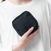 サスティナブル R-PET 撥水抗菌 中身が一目でわかる スクエア メイク ミニ 化粧ポーチ