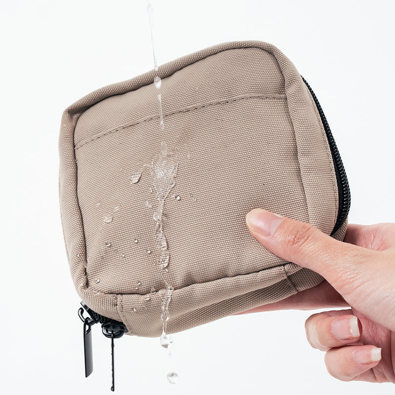 サスティナブル R-PET 撥水抗菌 中身が一目でわかる スクエア メイク ミニ 化粧ポーチ