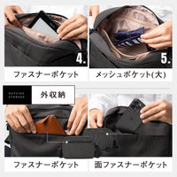 サスティナブル R-PET 撥水抗菌 7ポケット 大容量 スクエア ショルダーバッグ