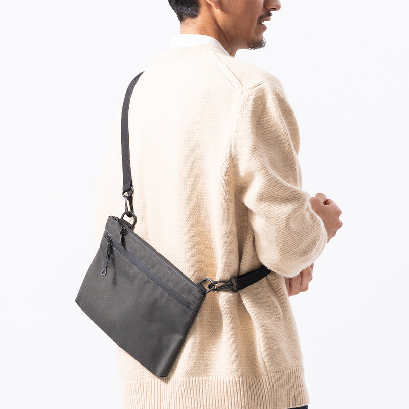 R-PET(リサイクルポリエステル) 撥水 抗菌 サステナブル サコッシュ