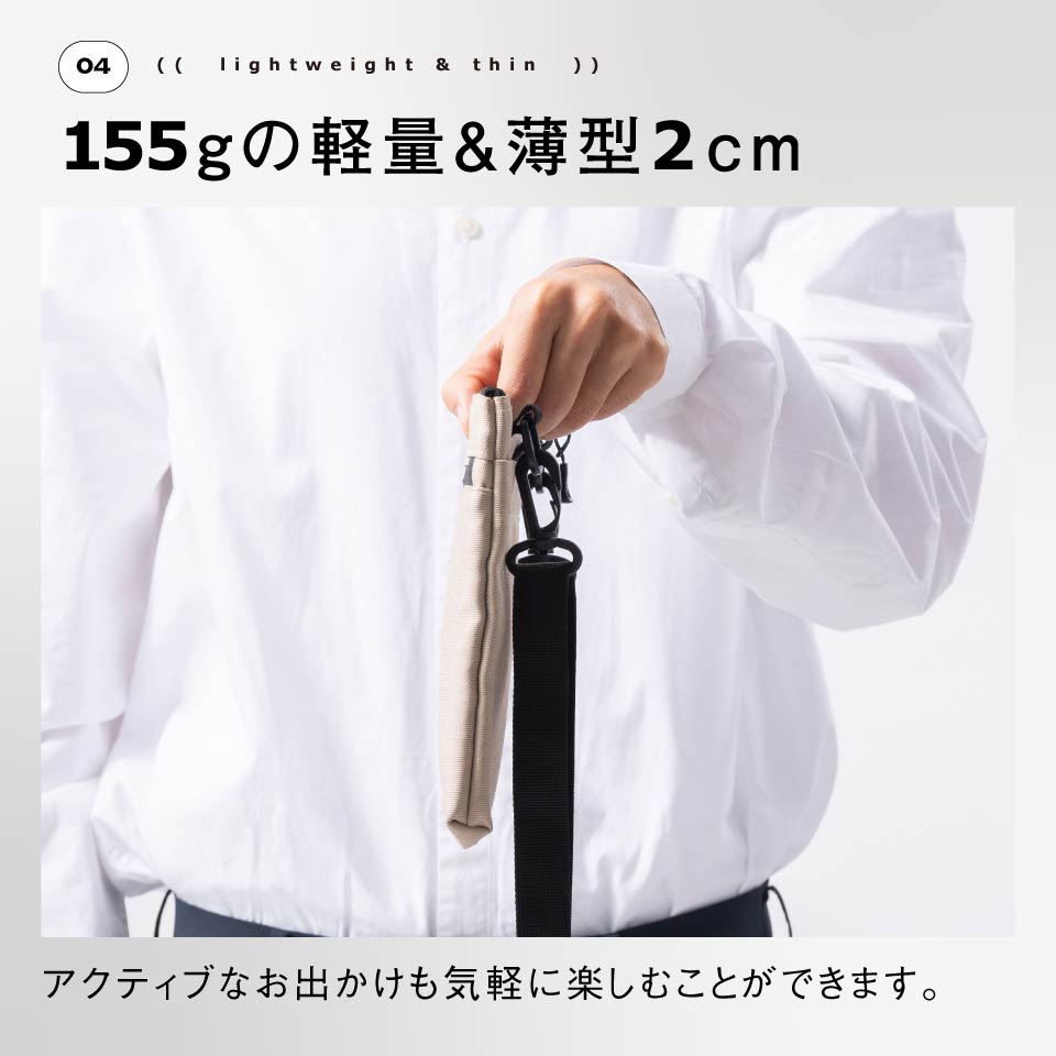 R-PET(リサイクルポリエステル) 撥水 抗菌 サステナブル サコッシュ