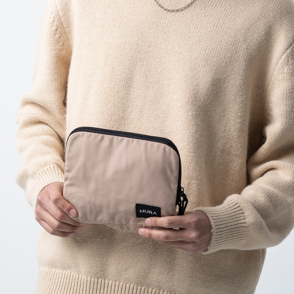 形状記憶ポリエステル使用 撥水 軽量 大容量 折りたたみ トートバッグ