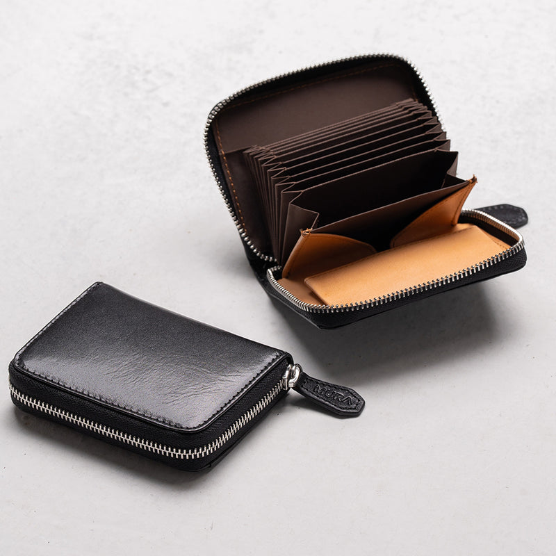 イタリアン/フルグレイン じゃばら式 スキミング防止 コンパクトミニ財布