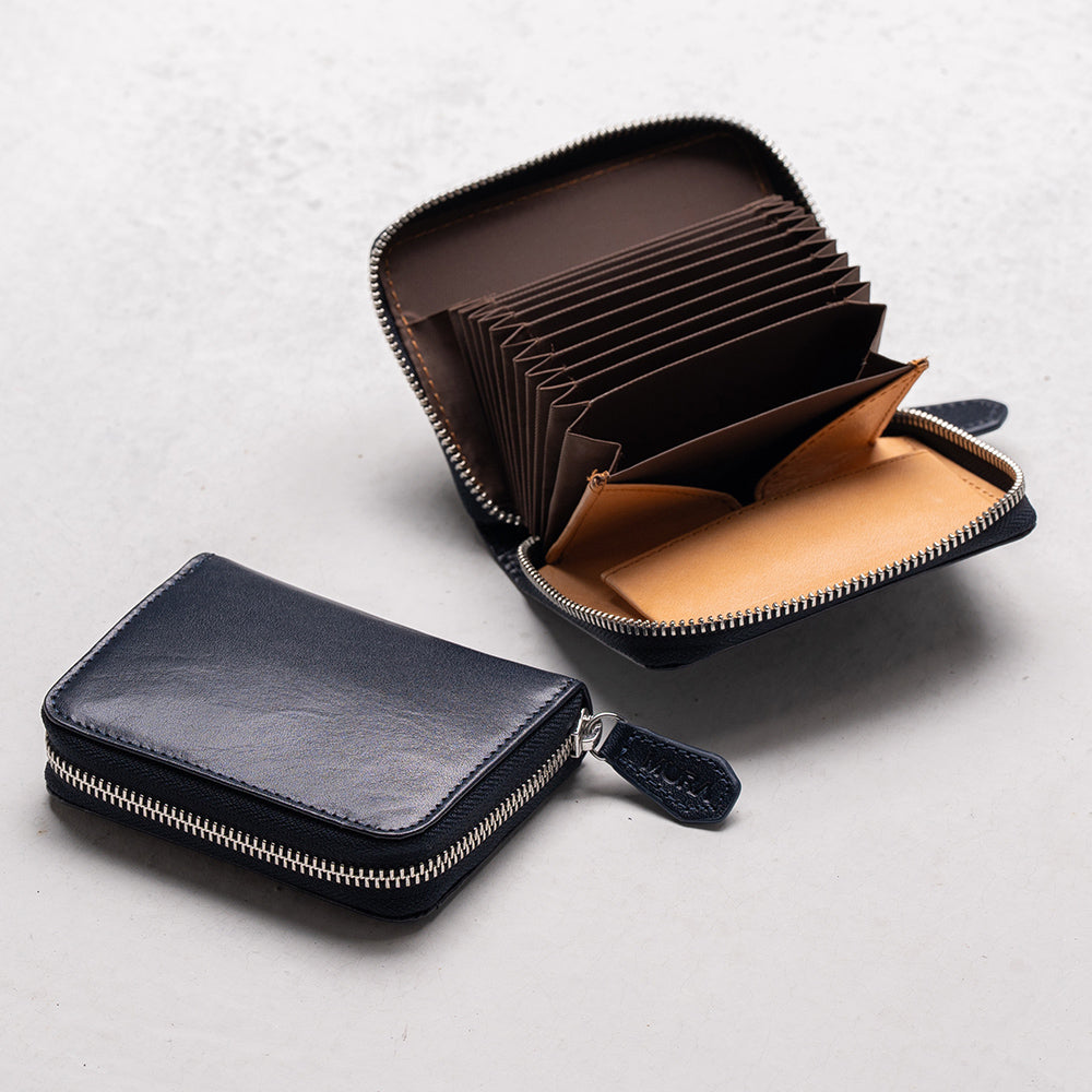 イタリアン/フルグレイン じゃばら式 スキミング防止 コンパクトミニ財布