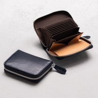 イタリアン/フルグレイン じゃばら式 スキミング防止 コンパクトミニ財布