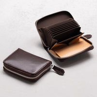 イタリアン/フルグレイン じゃばら式 スキミング防止 コンパクトミニ財布