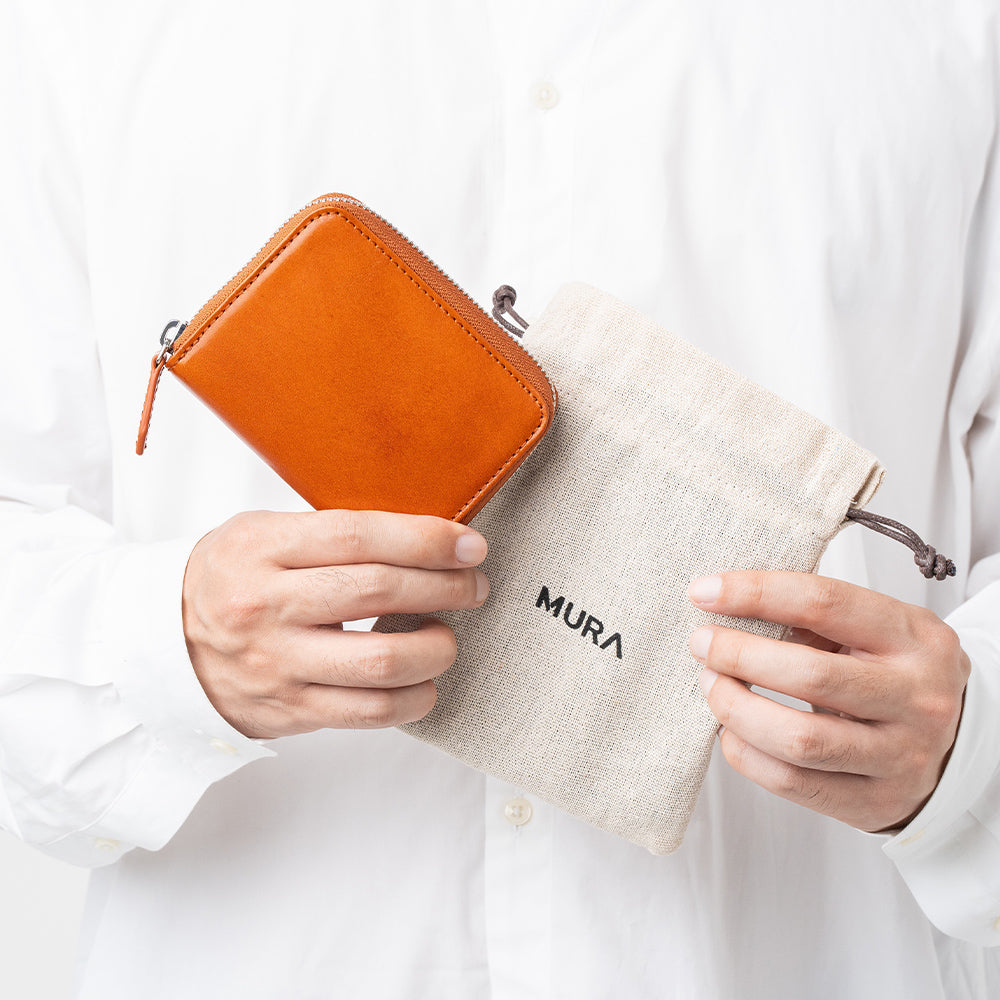 イタリアン/フルグレイン じゃばら式 スキミング防止 コンパクトミニ財布