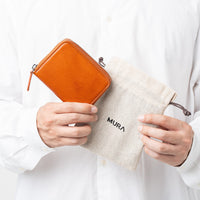 イタリアン/フルグレイン じゃばら式 スキミング防止 コンパクトミニ財布