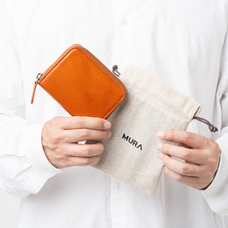 イタリアン/フルグレイン じゃばら式 スキミング防止 コンパクトミニ財布