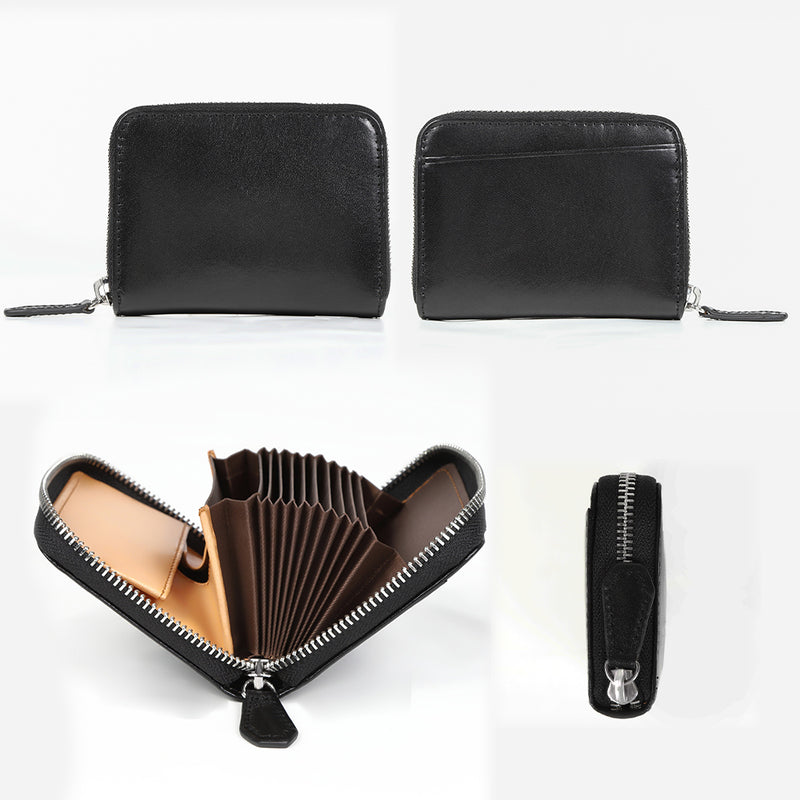 イタリアン/フルグレイン じゃばら式 スキミング防止 コンパクトミニ財布