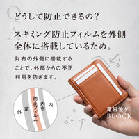 リサイクルPUレザー（合成皮革） 薄型コンパクト スキミング防止 メンズ フラグメントケース
