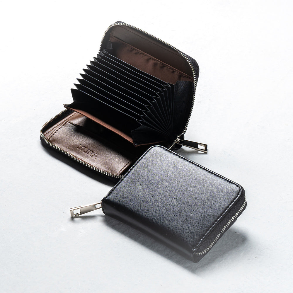 じゃばら式 ヴィーガンレザー スキミング防止 コンパクトミニ財布