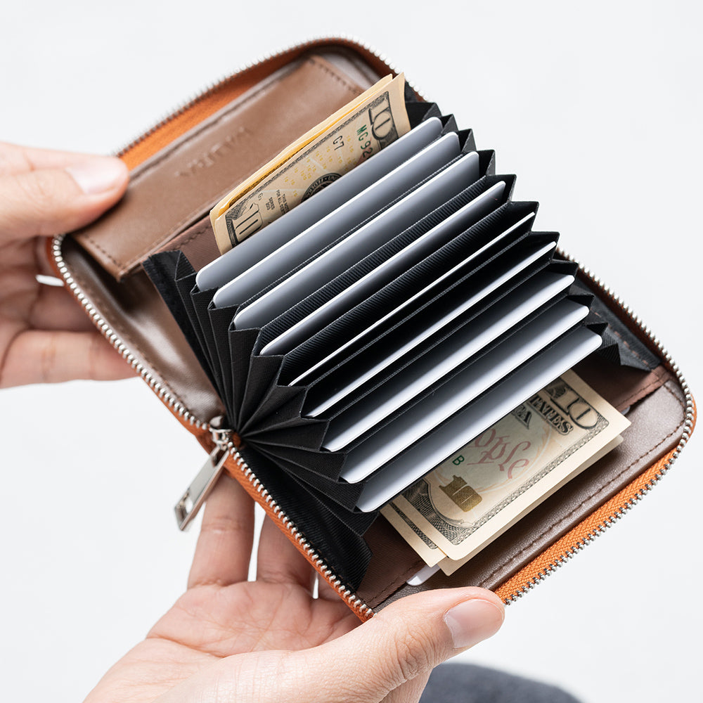 じゃばら式 ヴィーガンレザー スキミング防止 コンパクトミニ財布