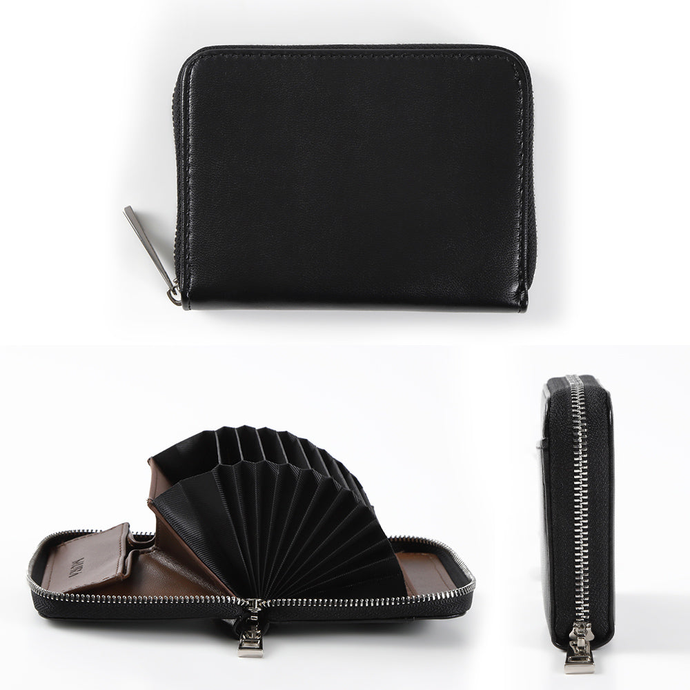 じゃばら式 ヴィーガンレザー スキミング防止 コンパクトミニ財布