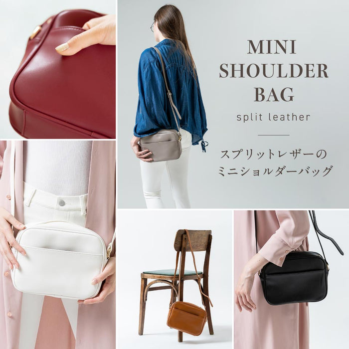 コンパクト レザー ミニショルダーバッグ
