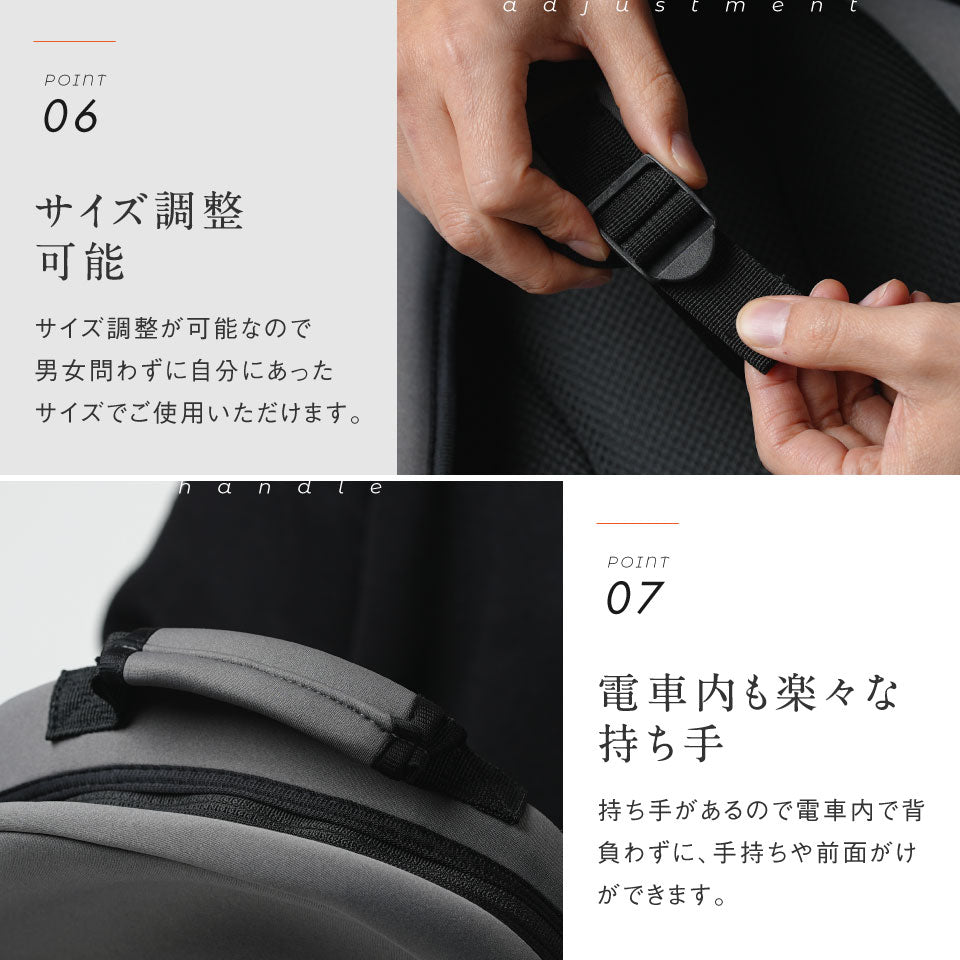 ネオプレン サコッシュ付き ユニセックス リュック POTTY