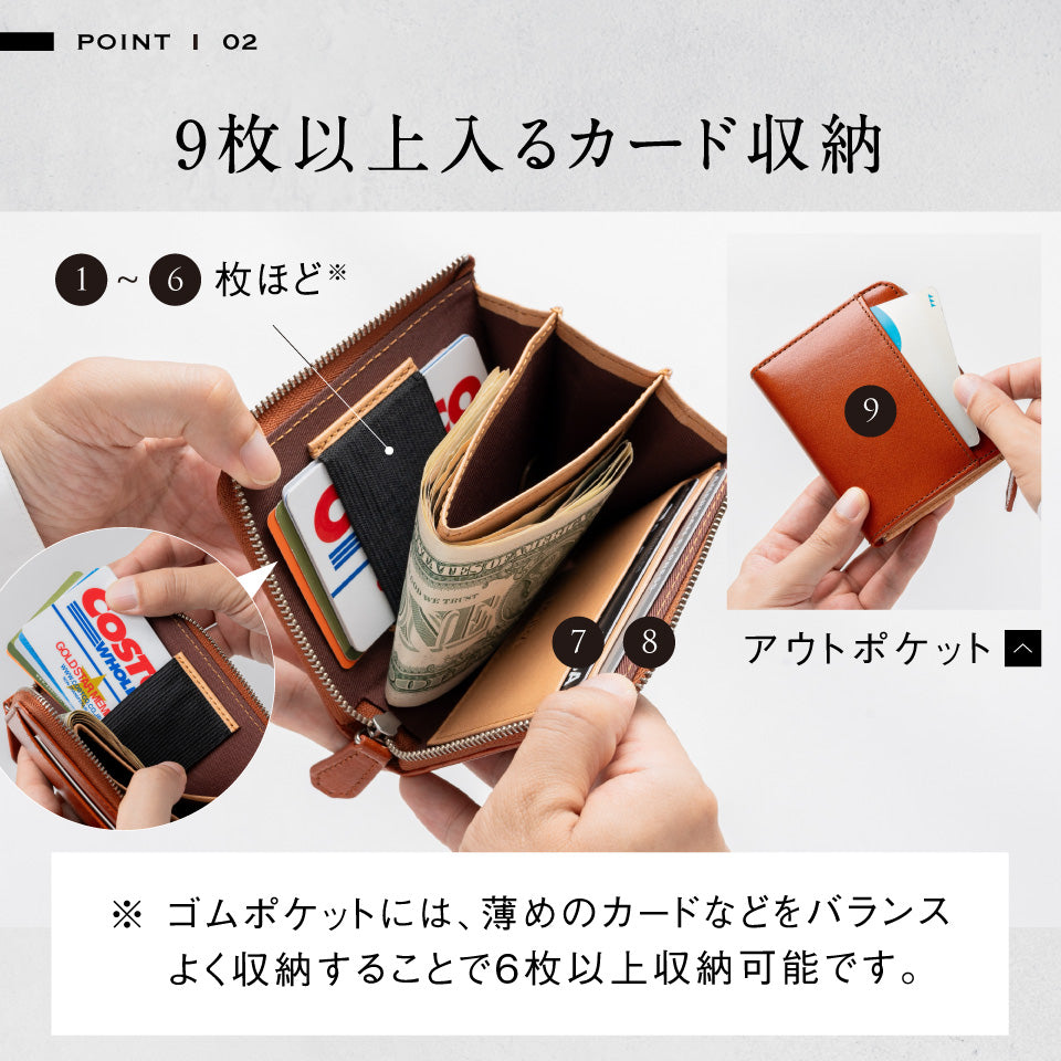 ゴムが叶える収納革命」RANOVA mini（ラノーバ ミニ）イタリアンレザー