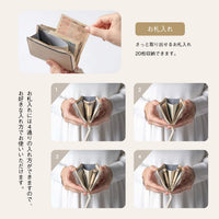 シュリンクレザー シボ革 L字ファスナー コンパクト ミニ財布