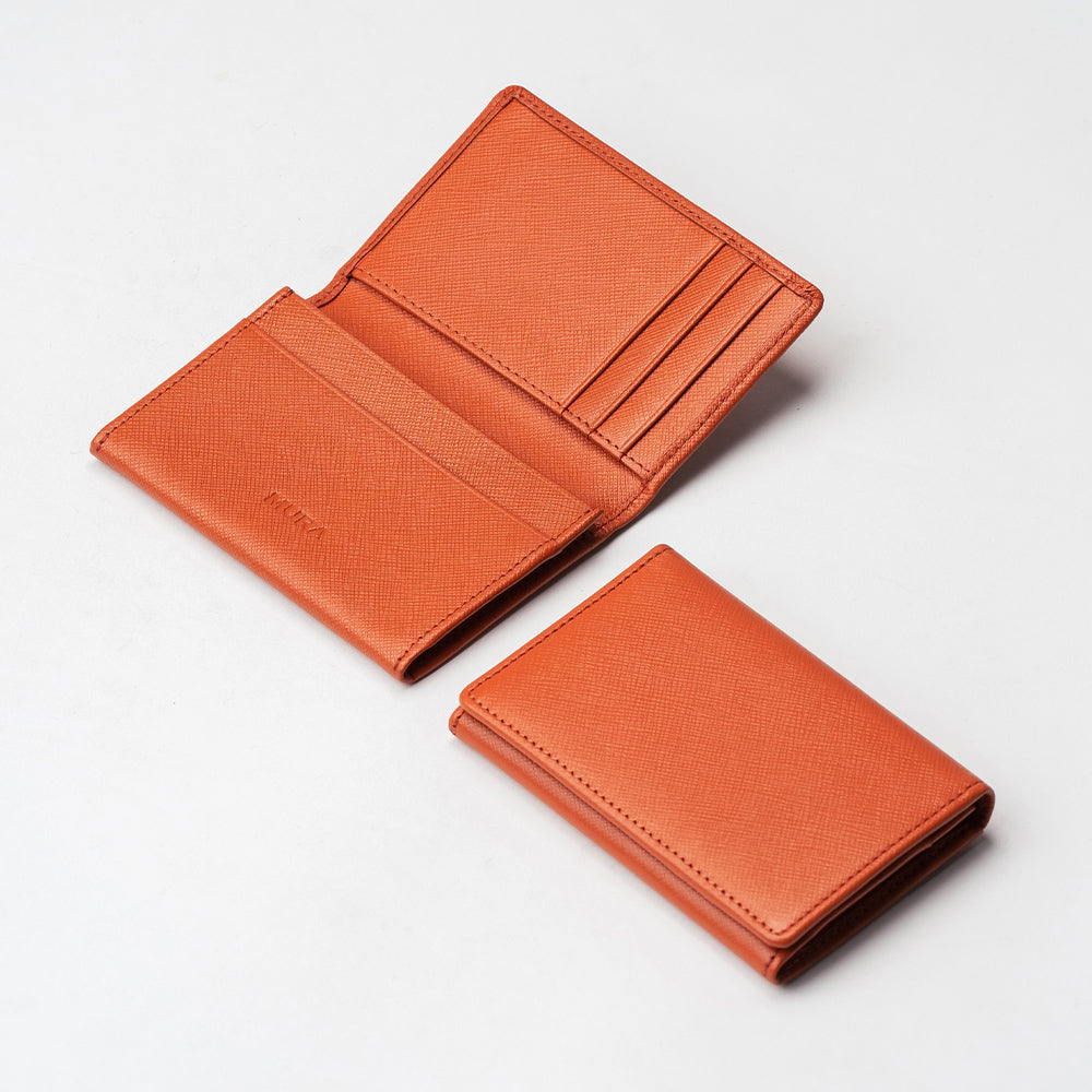 サフィアーノレザー 大容量 スリム名刺入れ