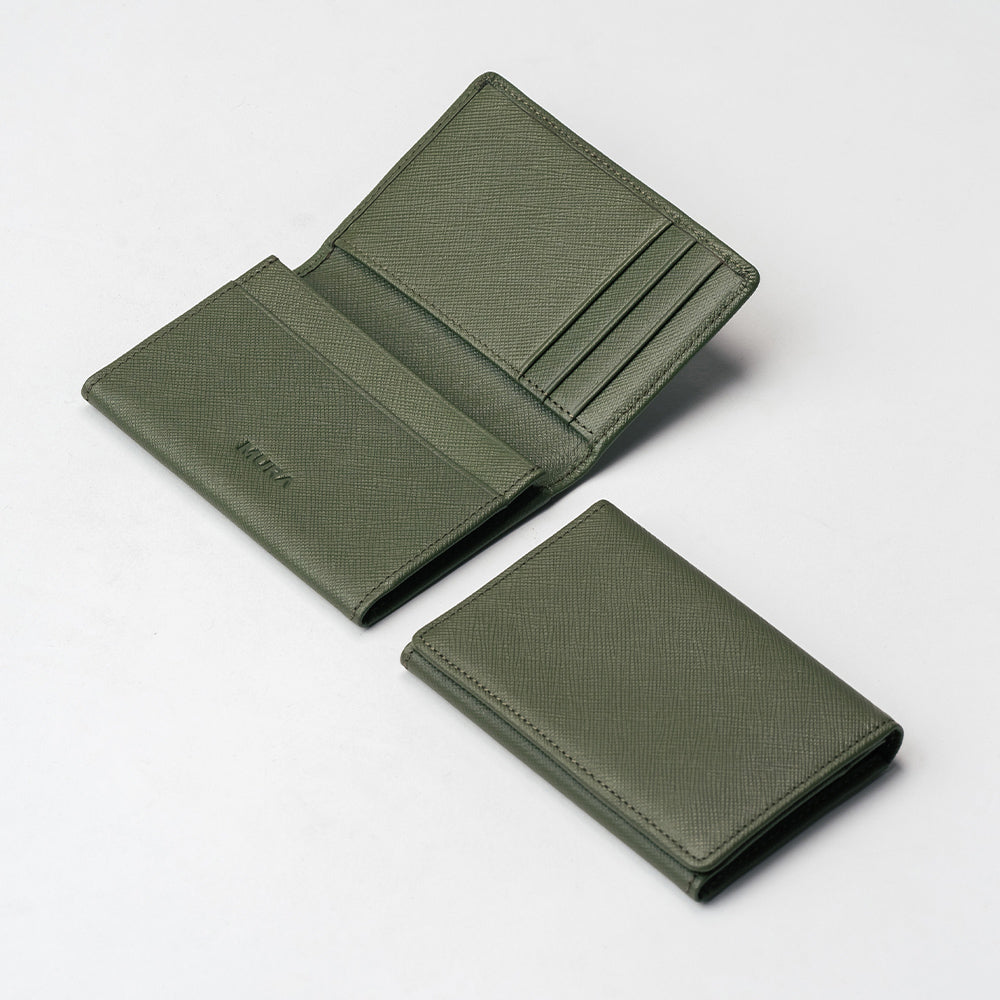 サフィアーノレザー 大容量 スリム名刺入れ