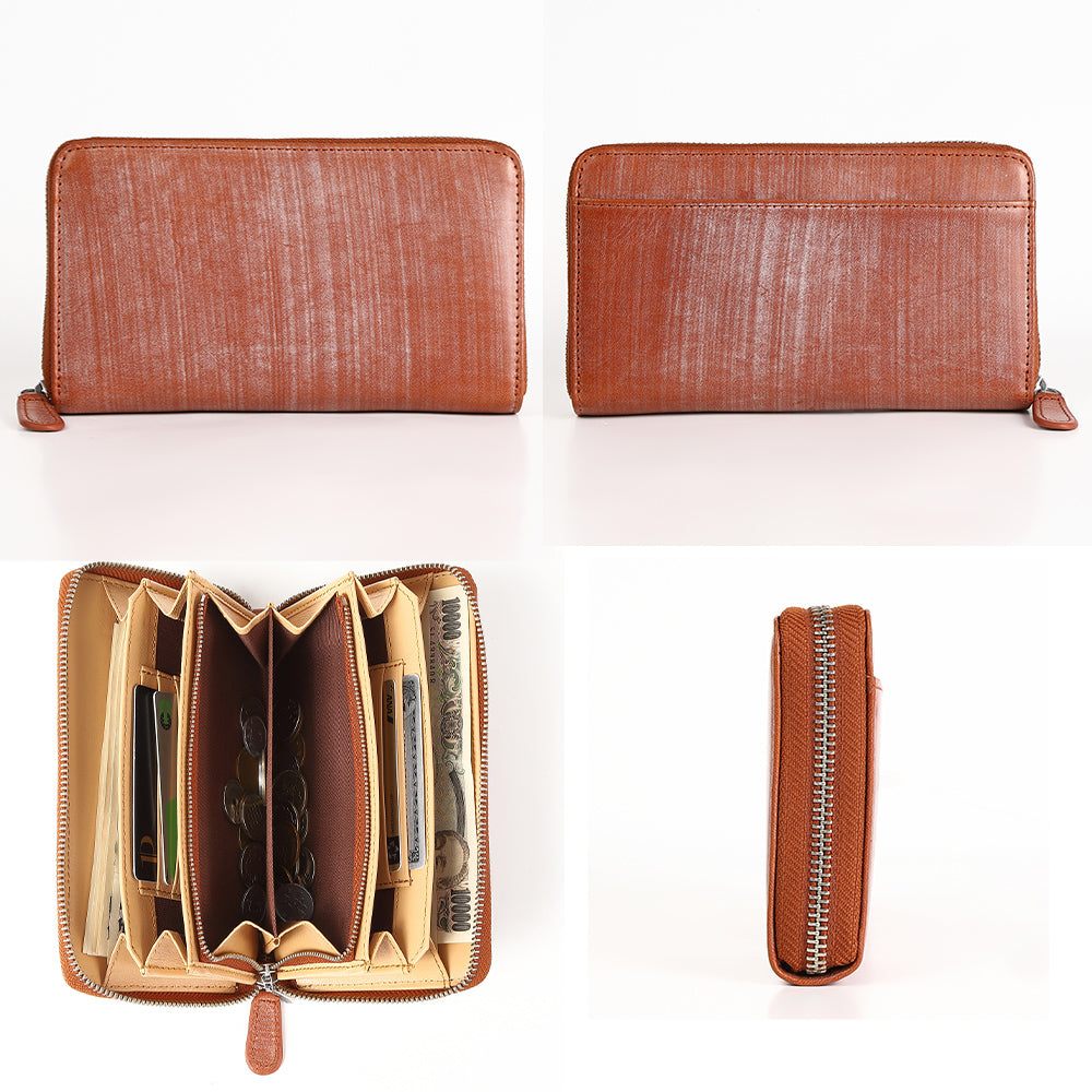 「ゴムが叶える収納革命」RANOVA WORKS（ラノーバ ワークス）ブライドルイタリアンレザー 事業主用 多機能長財布